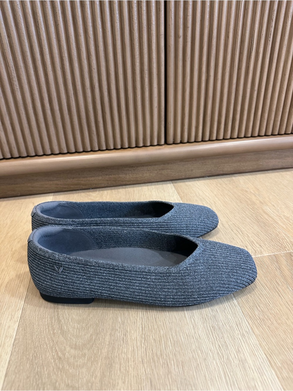 VIVAIA Margot flats Everyday Ribbed Knit Ballet Flats - Gray size 37.5